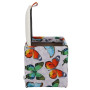 Taburet Box - stofa print fluturi/imitatie piele alb Taburet Box - stofa print fluturi/imitatie piele alb