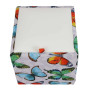 Taburet Box - stofa print fluturi/imitatie piele alb Taburet Box - stofa print fluturi/imitatie piele alb