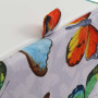 Taburet Box - stofa print fluturi/imitatie piele alb Taburet Box - stofa print fluturi/imitatie piele alb