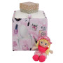 Taburet Box - stofa print make-up/imitatie piele alb Taburet Box - stofa print make-up/imitatie piele alb