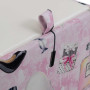 Taburet Box - stofa print make-up/imitatie piele alb Taburet Box - stofa print make-up/imitatie piele alb