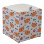 Taburet Box - stofa print pisici portocalii/imitatie piele alb Taburet Box - stofa print pisici portocalii/imitatie piele alb
