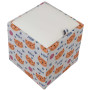 Taburet Box - stofa print pisici portocalii/imitatie piele alb Taburet Box - stofa print pisici portocalii/imitatie piele alb
