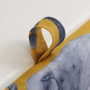 Taburet Box - stofa print rino/imitatie piele alb Taburet Box - stofa print rino/imitatie piele alb