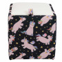 Taburet Box - stofa print unicorni/imitatie piele alb Taburet Box - stofa print unicorni/imitatie piele alb