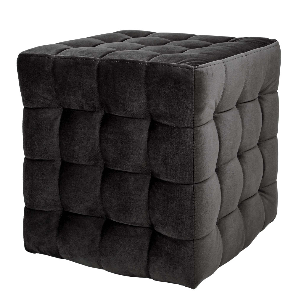 Taburet Bump - stofa H01 - negru Taburet Bump - stofa H01 - negru