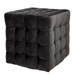 Taburet Bump - stofa H01 - negru