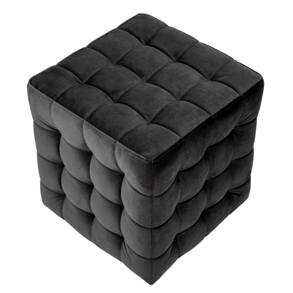 Taburet Bump - stofa H01 - negru Taburet Bump - stofa H01 - negru
