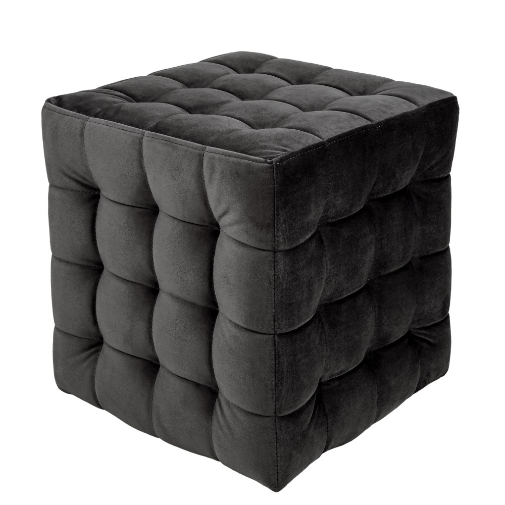 Taburet Bump - stofa H01 - negru Taburet Bump - stofa H01 - negru