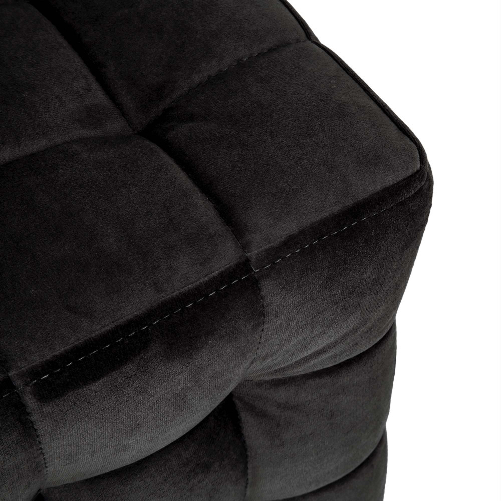Taburet Bump - stofa H01 - negru Taburet Bump - stofa H01 - negru