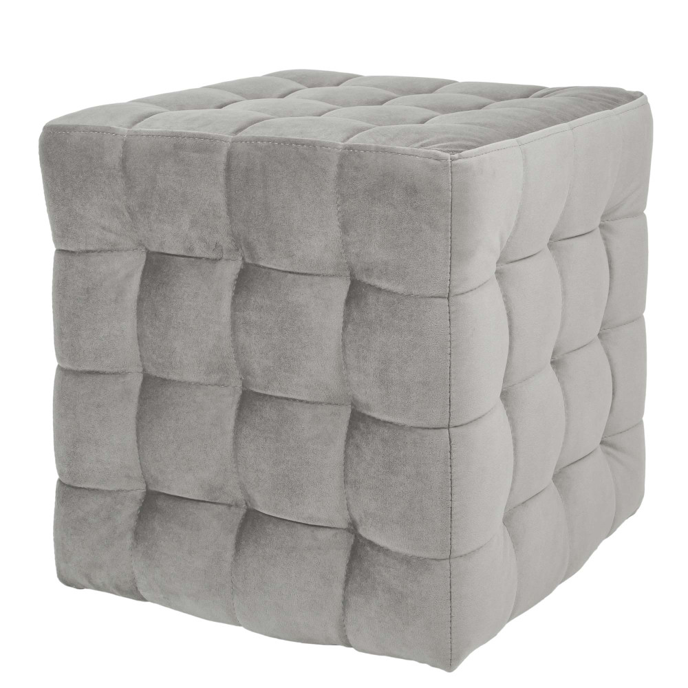 Taburet Bump - stofa H34 - gri deschis Taburet Bump - stofa H34 - gri deschis