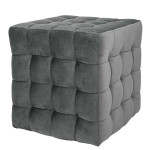 Taburet Bump - stofa H49 - gri petrol