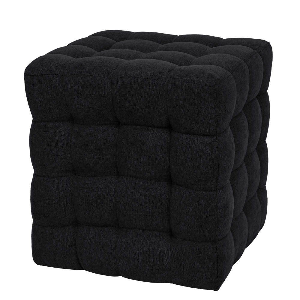 Taburet Bump - stofa K6 - negru Taburet Bump - stofa K6 - negru