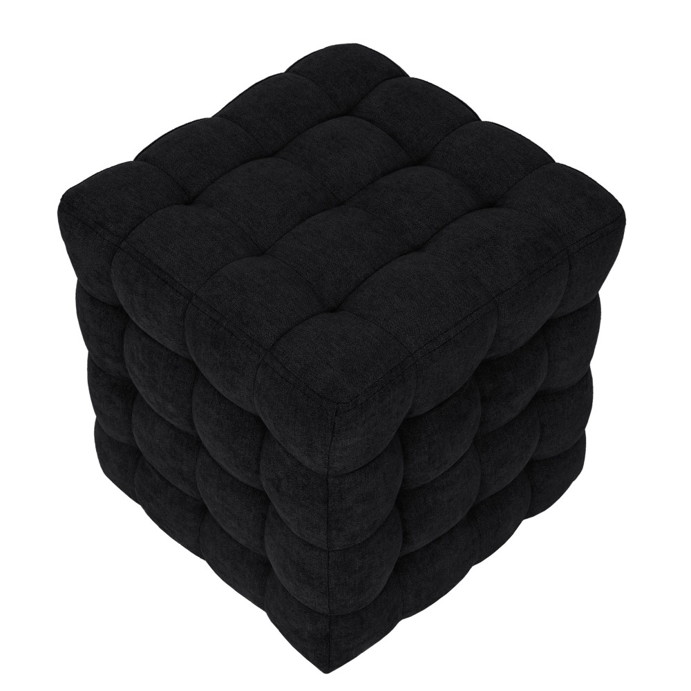 Taburet Bump - stofa K6 - negru Taburet Bump - stofa K6 - negru
