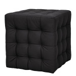 Taburet Bump - imitatie piele POLY negru