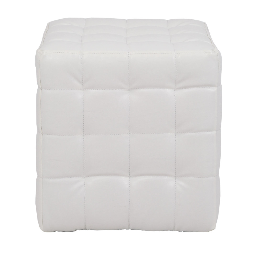 Taburet Bump - imitatie piele alb - 21894 Taburet Bump - imitatie piele alb - 21894