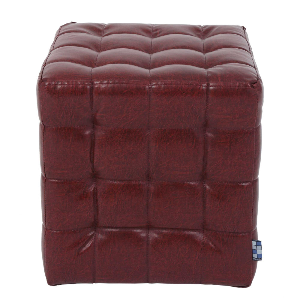 Taburet Bump - imitatie piele bordo - 21902 Taburet Bump - imitatie piele bordo - 21902
