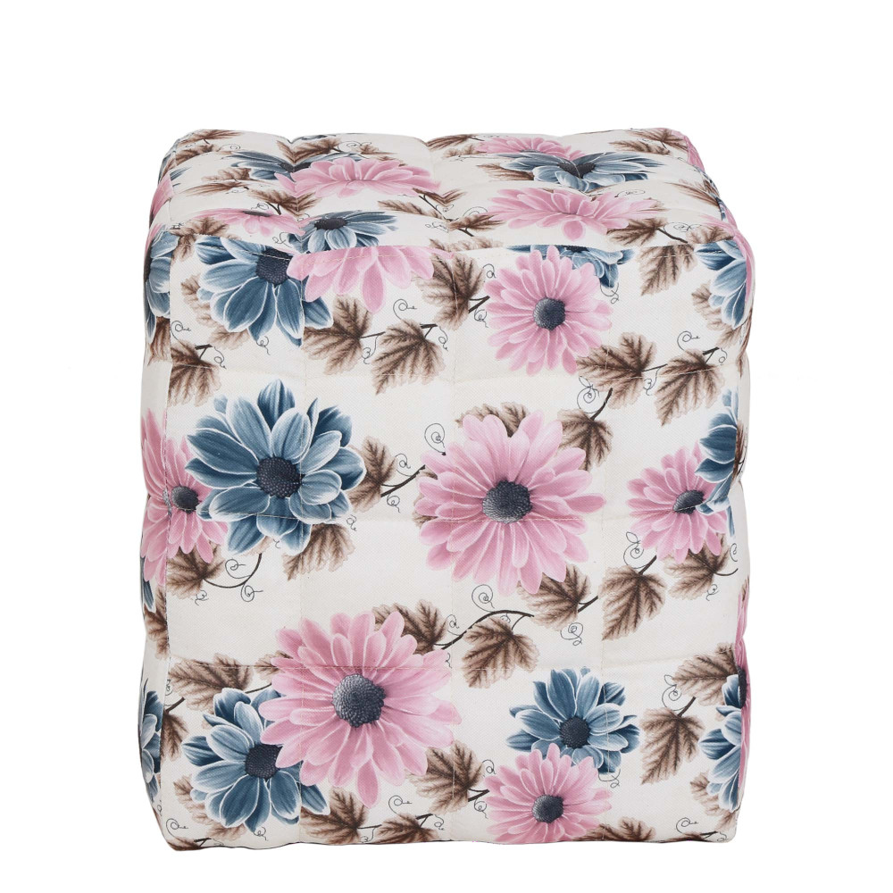 Taburet Bump - stofa CK27 - floral turcoaz Taburet Bump - stofa CK27 - floral turcoaz