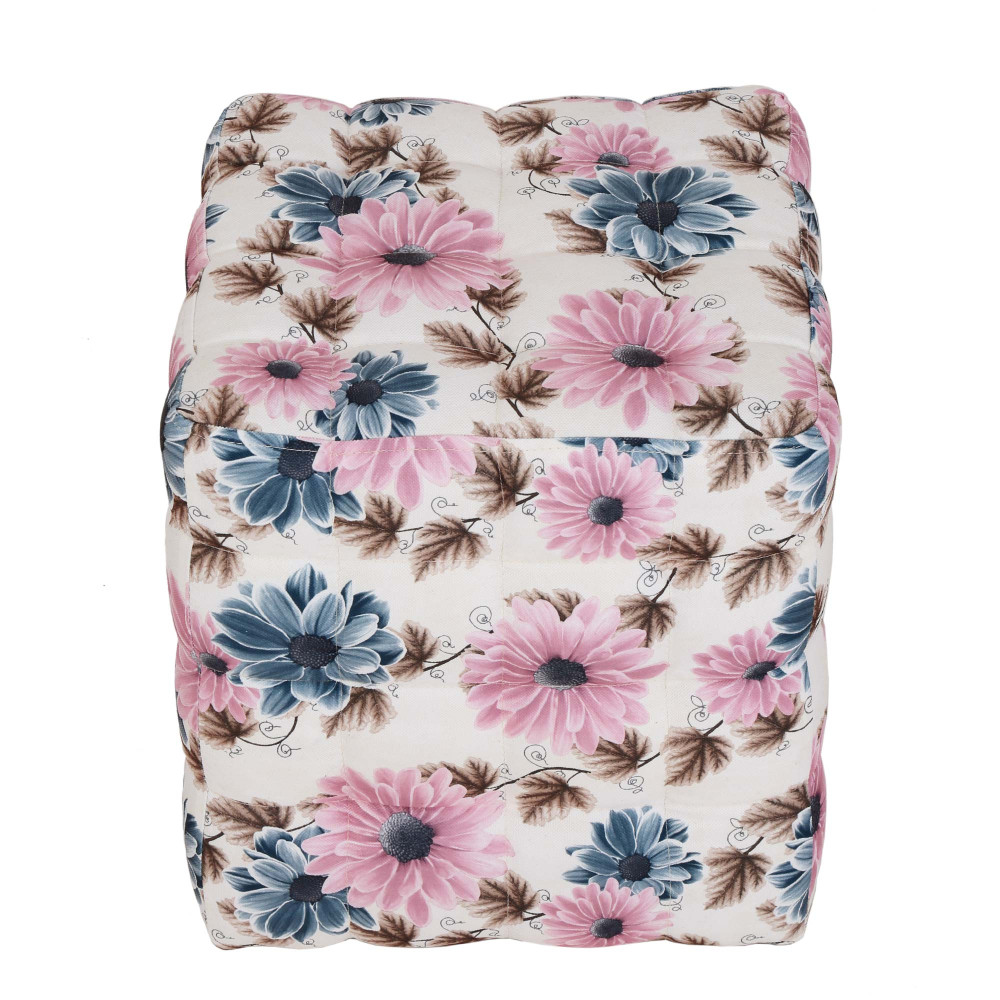 Taburet Bump - stofa CK27 - floral turcoaz Taburet Bump - stofa CK27 - floral turcoaz
