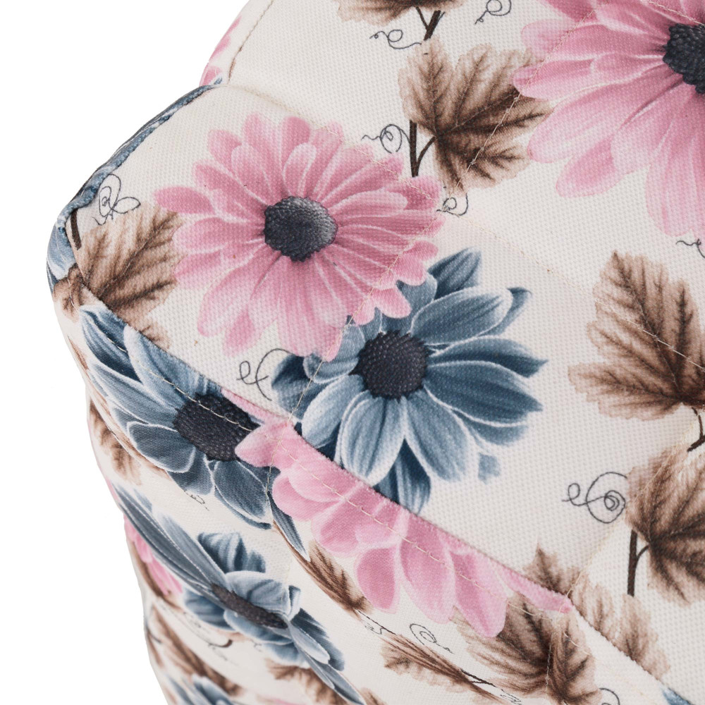 Taburet Bump - stofa CK27 - floral turcoaz Taburet Bump - stofa CK27 - floral turcoaz