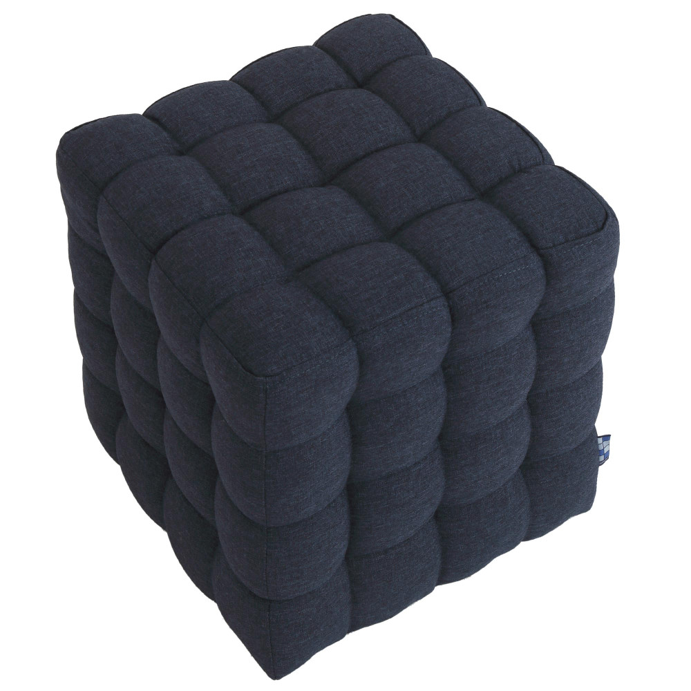Taburet Bump - stofa S80 - albastru Taburet Bump - stofa S80 - albastru