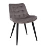 Scaun Carla - cadru negru - catifea gri Scaun Carla - cadru negru - catifea gri