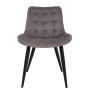 Scaun Carla - cadru negru - catifea gri Scaun Carla - cadru negru - catifea gri