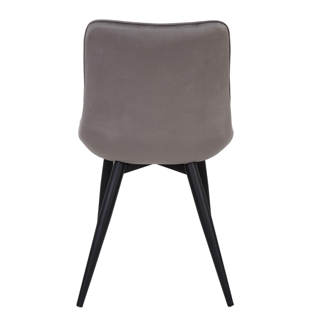 Scaun Carla - cadru negru - catifea gri Scaun Carla - cadru negru - catifea gri