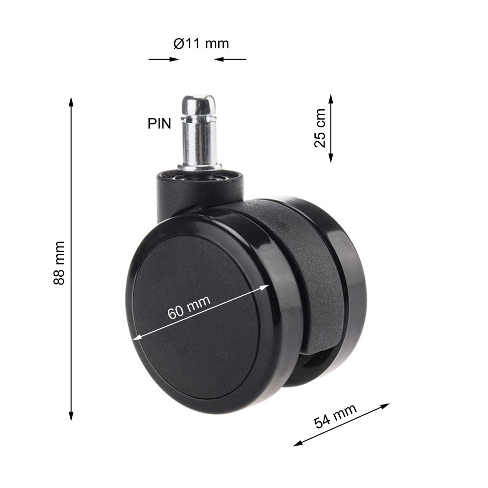 Set 5 role gumate scaun diametru 60 mm Set 5 role gumate scaun diametru 60 mm
