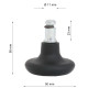 Set 5 picioare fixe scaun birou - D50 Set 5 picioare fixe scaun birou - D50
