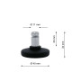 Set 5 picioare fixe scaun birou - D40 Set 5 picioare fixe scaun birou - D40