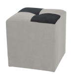 Taburet Cool - stofa K08/K17 - crem/albastru