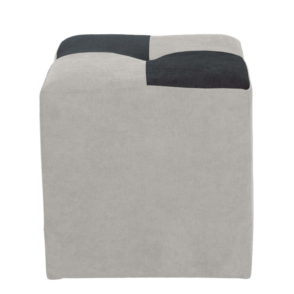 Taburet Cool - stofa K08/K17 - crem/albastru Taburet Cool - stofa K08/K17 - crem/albastru