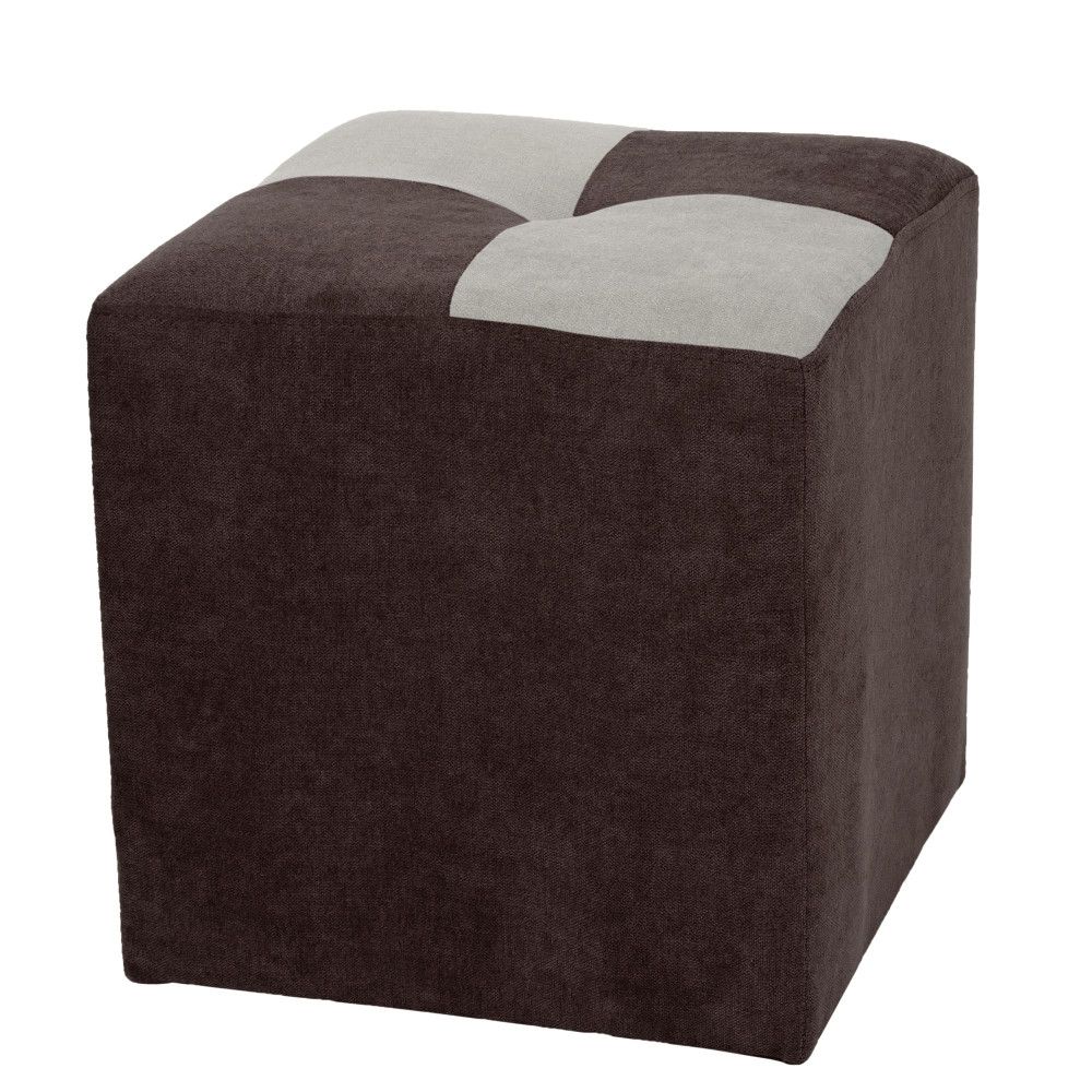 Taburet Cool - stofa K07/K08 - maro/crem Taburet Cool - stofa K07/K08 - maro/crem
