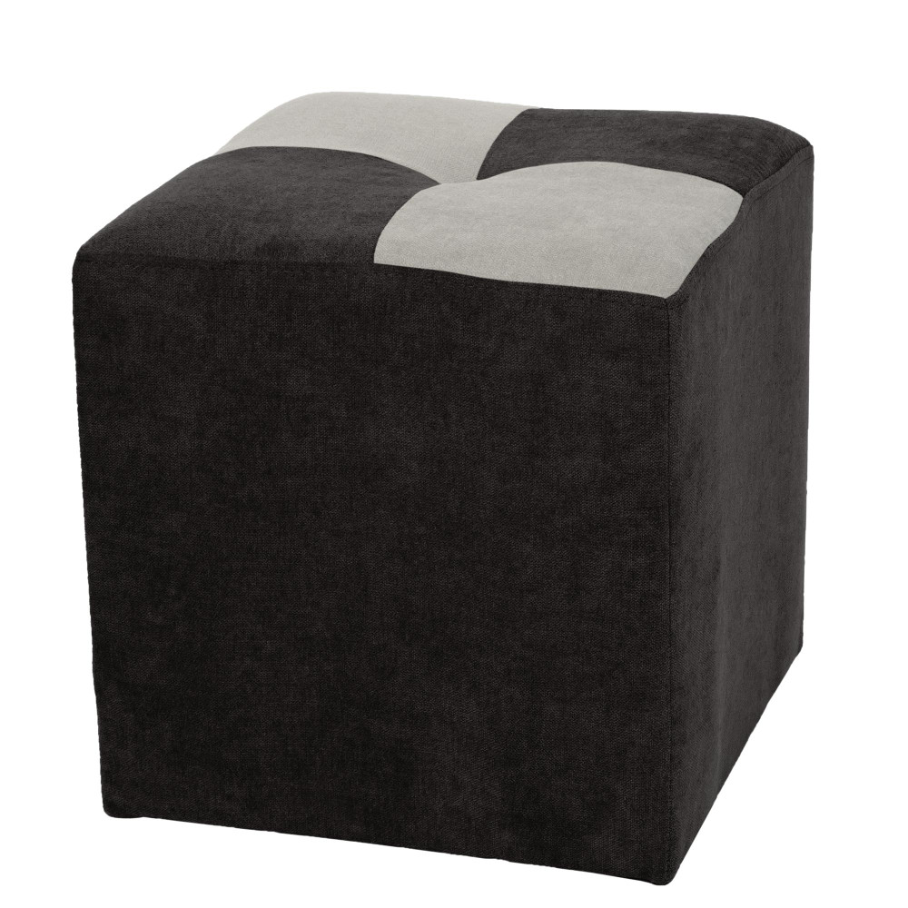 Taburet Cool - stofa K06/K08 - negru/crem Taburet Cool - stofa K06/K08 - negru/crem