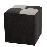 Taburet Cool - stofa K06/K08 - negru/crem