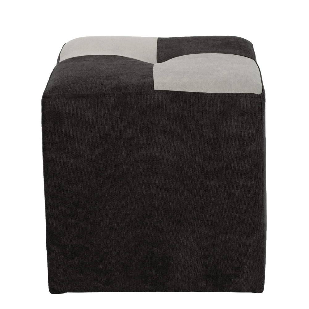 Taburet Cool - stofa K06/K08 - negru/crem Taburet Cool - stofa K06/K08 - negru/crem