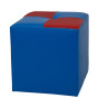 Taburet Cool - imitatie piele albastru/rosu - 21898/21900 Taburet Cool - imitatie piele albastru/rosu - 21898/21900