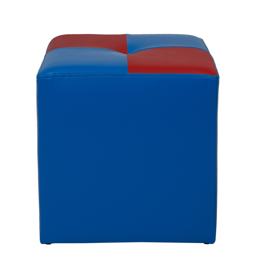 Taburet Cool - imitatie piele albastru/rosu - 21898/21900 Taburet Cool - imitatie piele albastru/rosu - 21898/21900