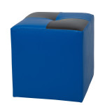 Taburet Cool - imitatie piele albastru/wenge - 21898/21835