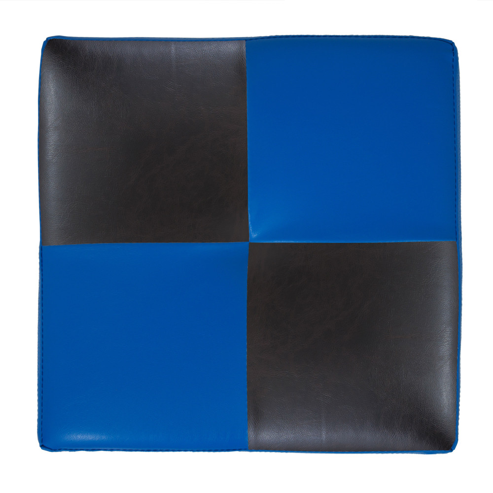 Taburet Cool - imitatie piele albastru/wenge - 21898/21835 Taburet Cool - imitatie piele albastru/wenge - 21898/21835
