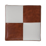 Taburet Cool - imitatie piele coniac/alb - 8070/21894