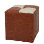 Taburet Cool - imitatie piele coniac/crem - 8070/21834