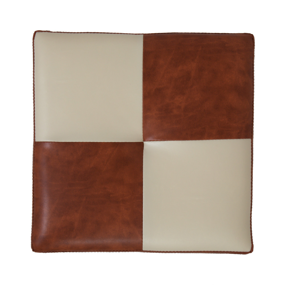 Taburet Cool - imitatie piele coniac/crem - 8070/21834