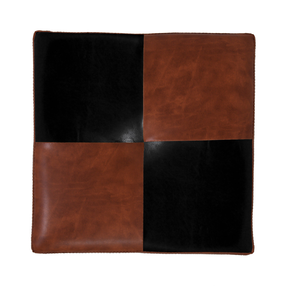 Taburet Cool - imitatie piele coniac/negru - 8070/21901