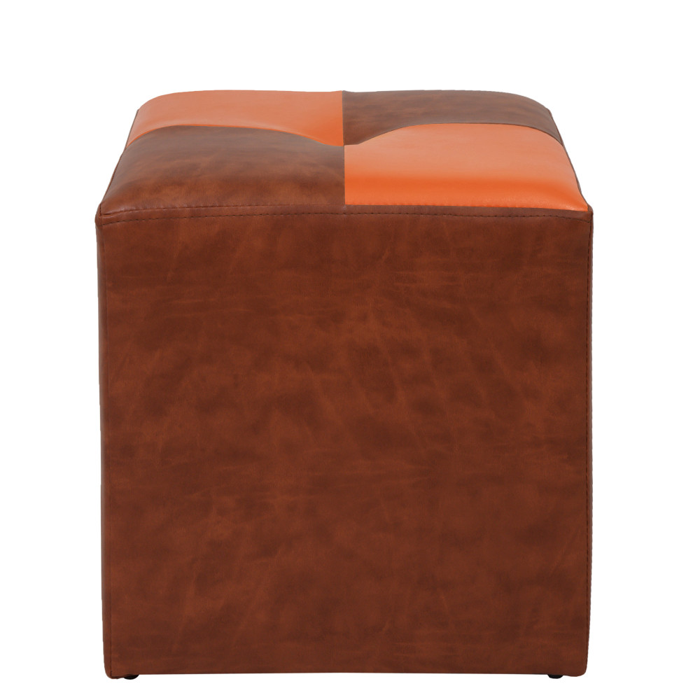 Taburet Cool - imitatie piele coniac/portocaliu - 8070/21895