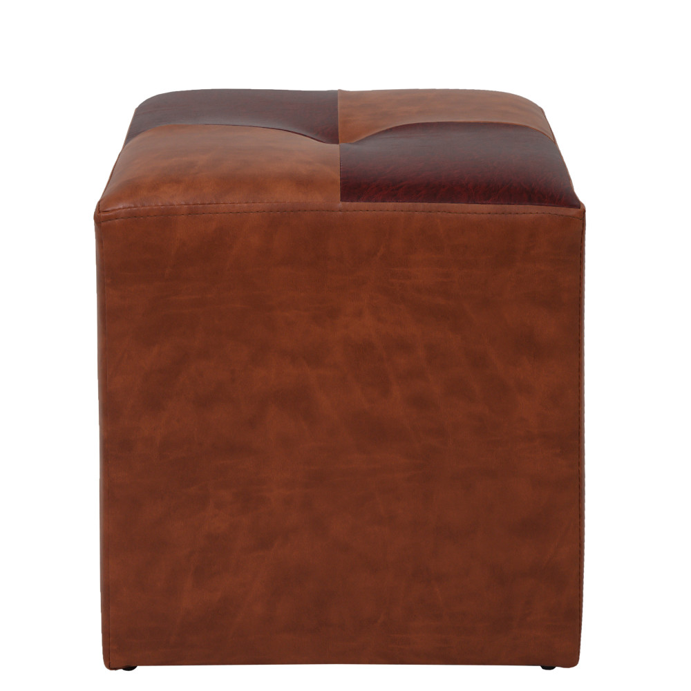 Taburet Cool - imitatie piele coniac/bordo - 8070/21902 Taburet Cool - imitatie piele coniac/bordo - 8070/21902