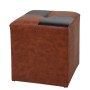Taburet Cool - imitatie piele coniac/wenge - 8070/21835