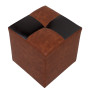 Taburet Cool - imitatie piele coniac/wenge - 8070/21835