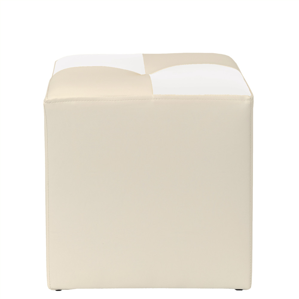 Taburet Cool - imitatie piele crem/alb - 21834/21894 Taburet Cool - imitatie piele crem/alb - 21834/21894